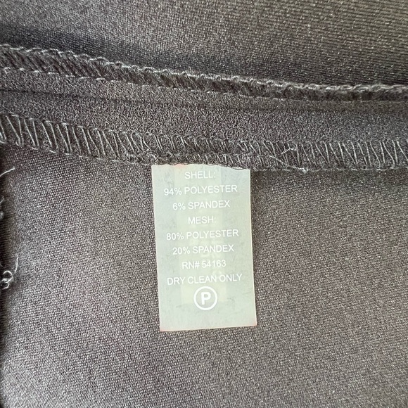 NWT Calvin Klein Sleeveless Fit And Flare Black Dress With Sheer Hem Detail, 12 - Picture 4 of 10